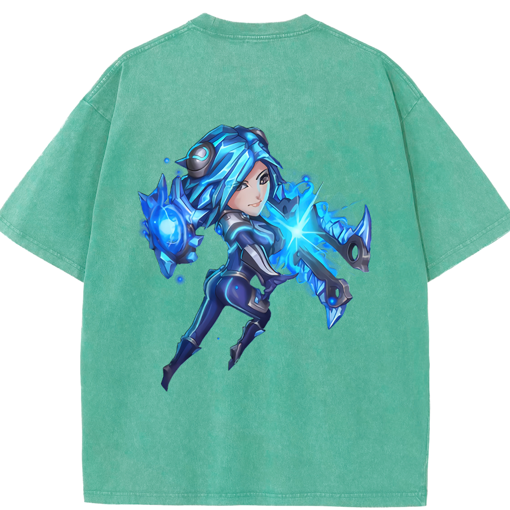 リーグ・オブ・レジェンド League of Legends LOL 綿100% ヴィンテージ風 半袖Tシャツ（背面プリント）